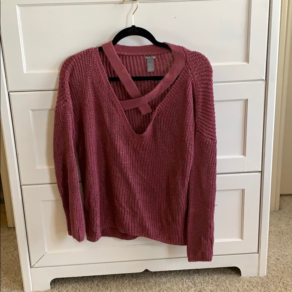 Strappy sweater